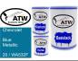 Preview: Chevrolet, Blue Metallic, 20 / WA532F: 500ml Lackdose + 500ml Klarlack + 250ml Härter - Set, von ATW Autoteile West.